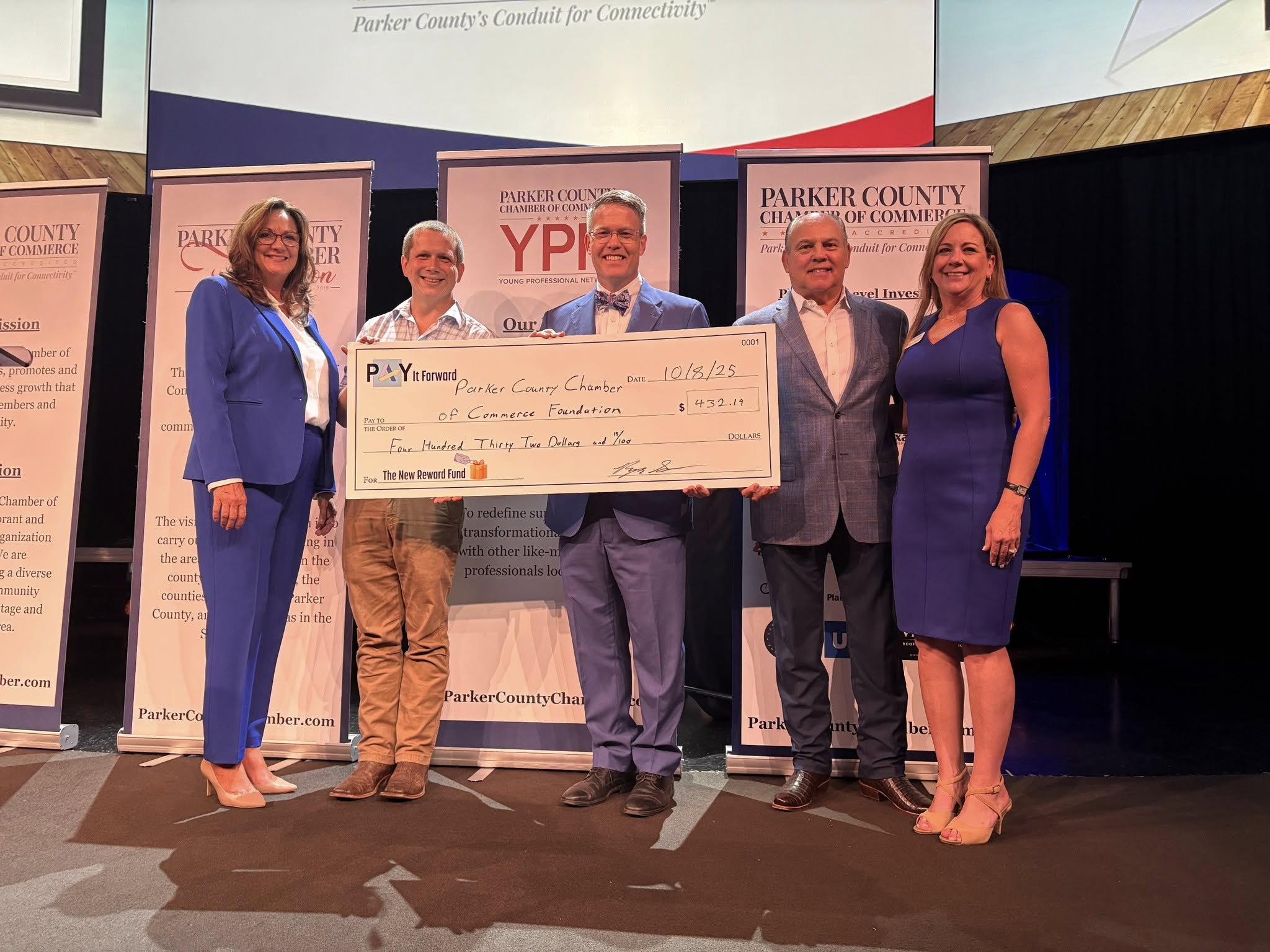 Pay It Forward donation presented to a local non-profit